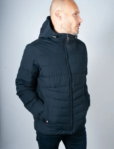 Tommy Hilfiger Branded Hooded Jacket | Navy