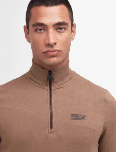 Barbour Intl Essential Half Zip Sweatshirt | Desert