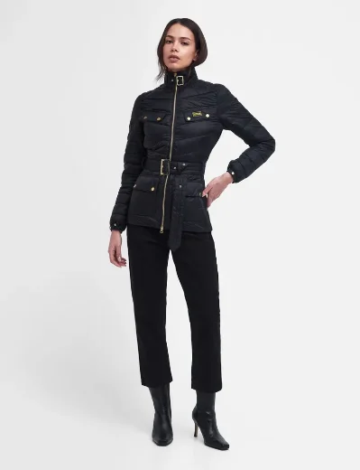 Barbour Intl Womens Gleann Quilted Jacket | Black