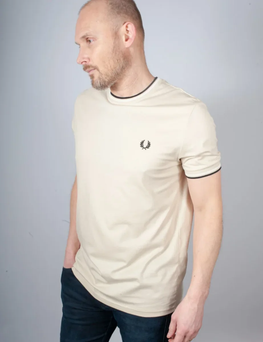 Fred Perry Twin Tipped T-Shirt | Oat