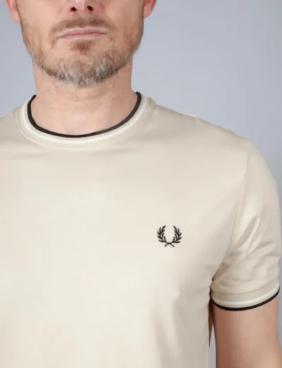 Fred Perry Twin Tipped T-Shirt | Oat