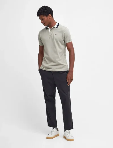 Barbour Hawkswater Tipped Polo Shirt | Forest Fog