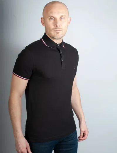 Tommy Hilfiger 1985 Collection Tipped Polo Shirt | Black
