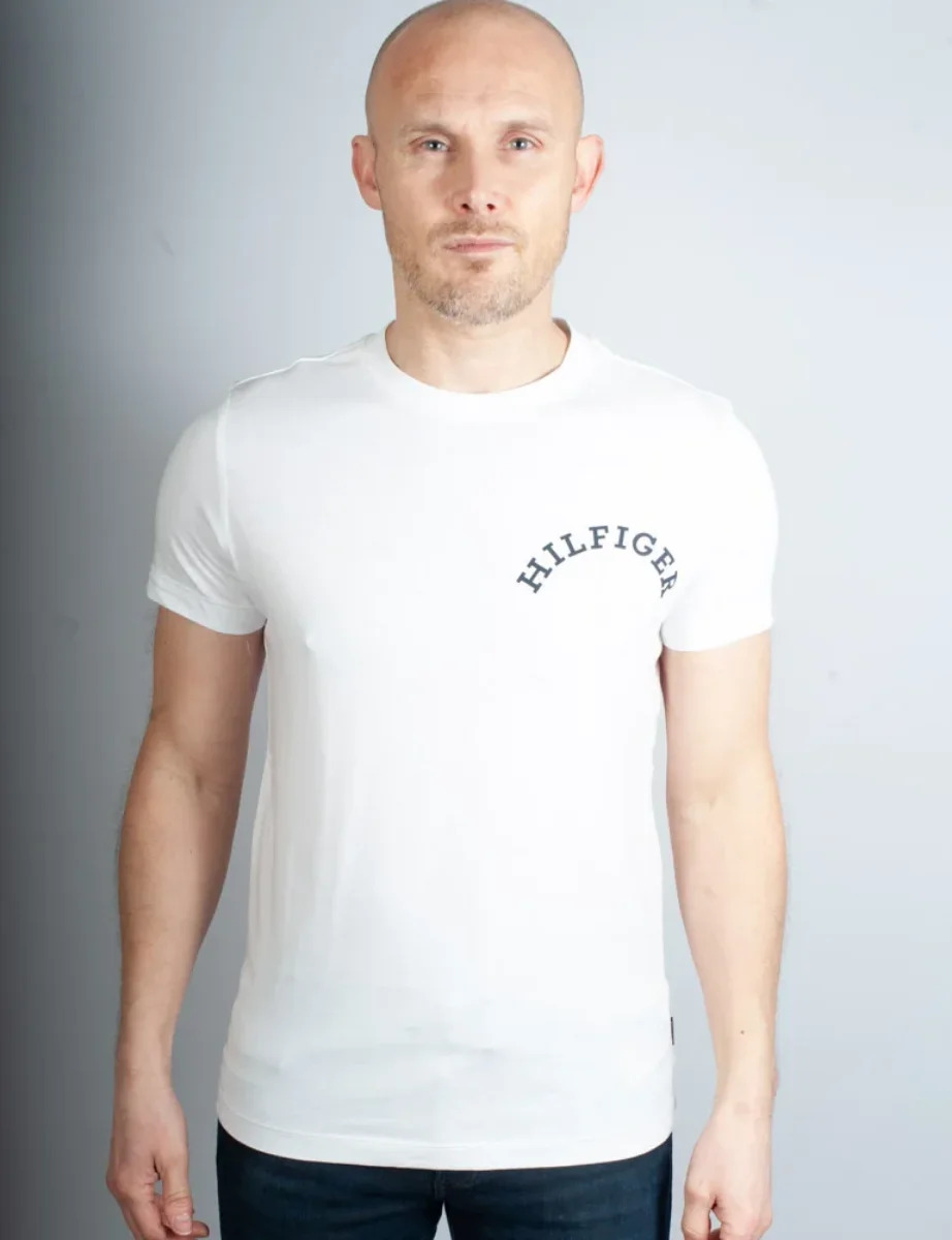 Tommy HilfIger Monotype Logo Back Print T-Shirt | White