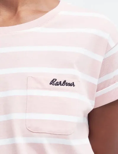 Barbour Women's Otterburn Stripe T-Shirt | Shell Pink 