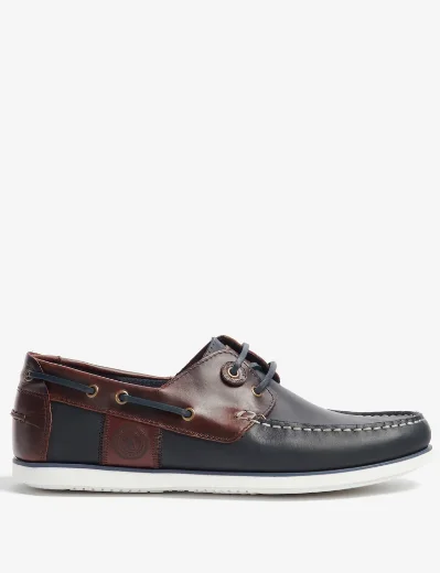 Barbour Wake Boat Shoe | Navy / Brown