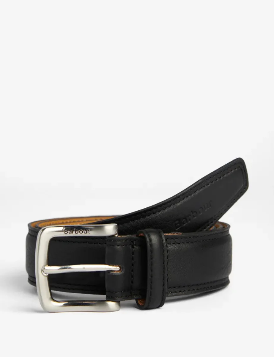 Barbour Moray Real Leather Belt | Black