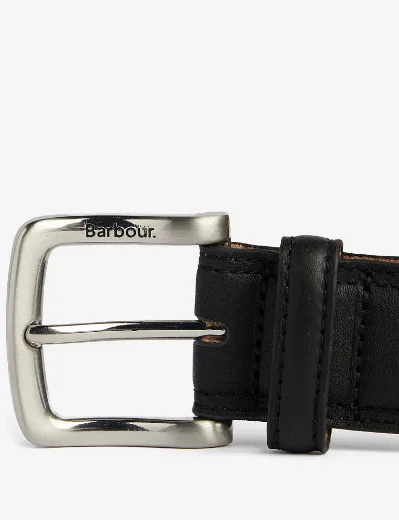 Barbour Moray Real Leather Belt | Black