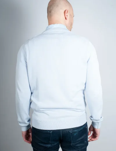 Lacoste Men's Organic Cotton Crew Neck Sweater | Light Blue