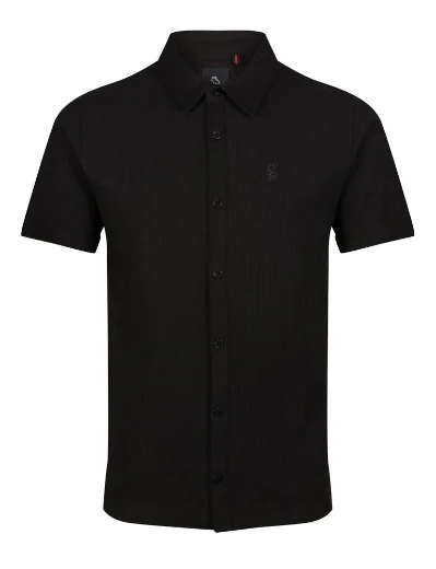 Luke Mainline Larry Slim Jersey Shirt | Black