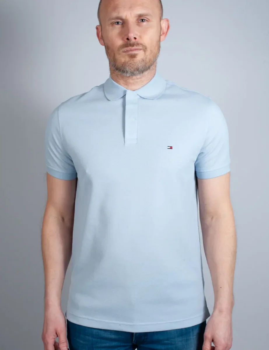 Tommy Hilfiger Bubble Stitch Polo Shirt | Breezy Blue