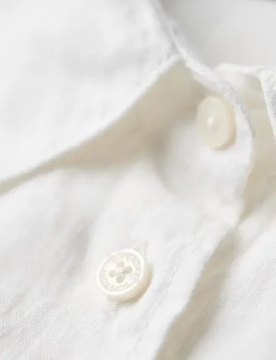 Superdry Women's Casual Linen Boyfriend Shirt | Optic White