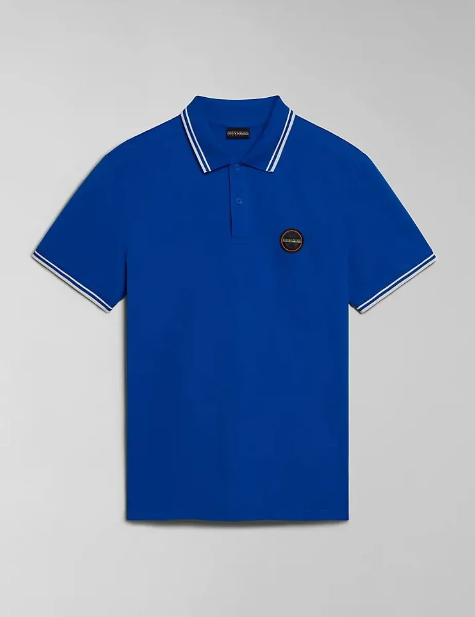 Napapijri Macas Tipped Polo Shirt | Blue Lapis