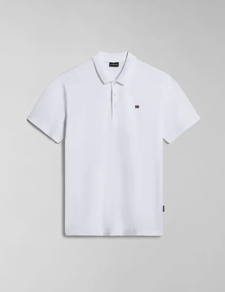 Napapijri Ealis Short Sleeve  Polo Shirt | White Napapijri Ealis Short Sleeve  Polo Shirt | White