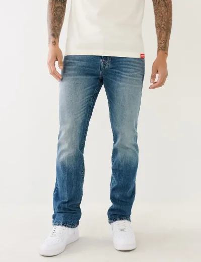 True Religion Ricky Straight Big T Flap Pocket Jean | Bond St Medium Wash