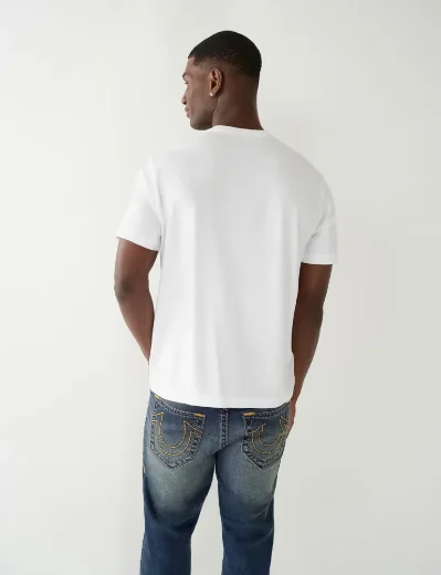 True Religion Relaxed Old Skool Logo T-Shirt | White