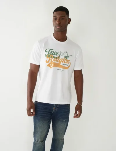 True Religion Relaxed Old Skool Logo T-Shirt | White