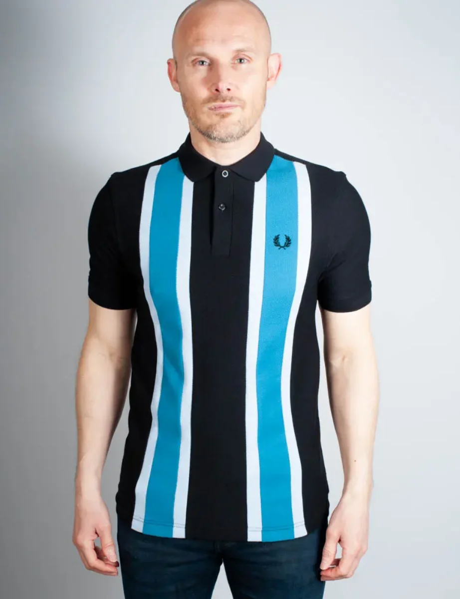 Fred Perry Woven Mesh Relaxed Polo | Black