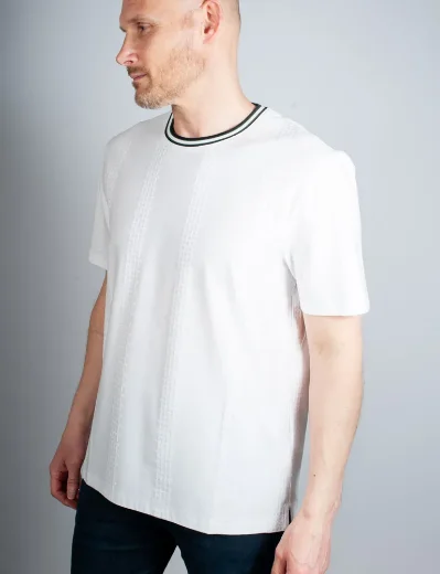 Ted Baker Rousel Slim Fit Jacquard T-Shirt | White