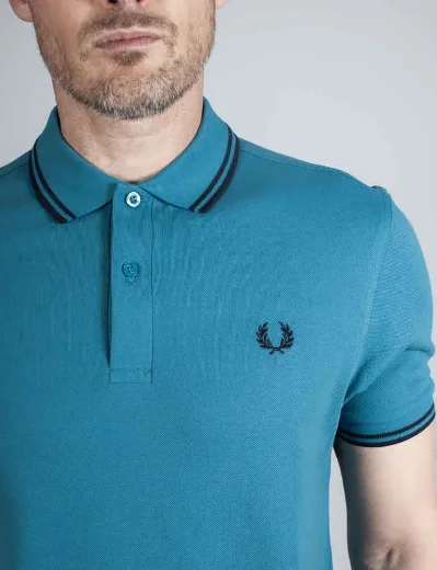 Fred Perry Twin Tipped Polo Shirt | Ocean / Navy