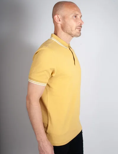 Fred Perry Twin Tipped Polo Shirt | Honeycomb/Ecru