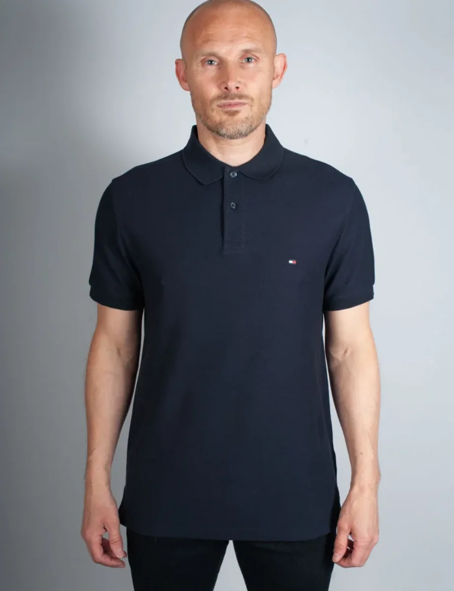 Tommy Hilfiger Pique Structure Regular Fit Polo Shirt | Navy