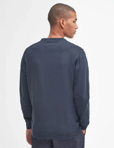 Barbour Pima Cotton Crew Neck Jumper | Navy