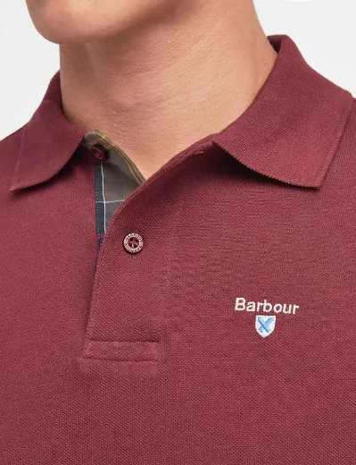 Barbour Tartan Pique Polo Shirt | Ruby