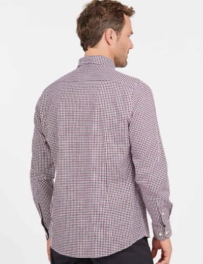 Barbour Padshaw Tailored Gingham Shirt | Rich Red