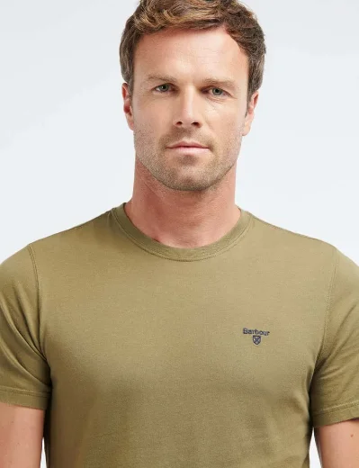 Barbour Essential Sports T-Shirt | Mid Olive