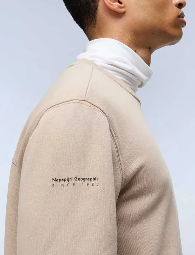 Napapijri B-Badge Sweater | Beige Rocky