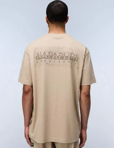 Napapijri S-Albula Short Sleeve T-Shirt | Beige Rocky