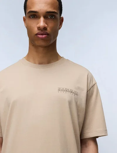 Napapijri S-Albula Short Sleeve T-Shirt | Beige Rocky