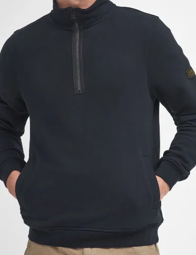 Barbour International Outline Half Zip Sweatshirt | Black