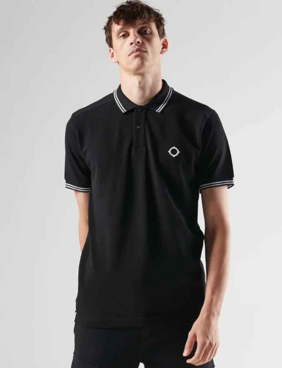 Ma Strum Double Tipped SS Polo | Black