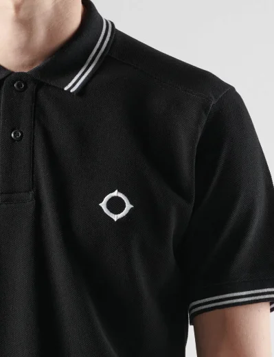 Ma Strum Double Tipped SS Polo | Black