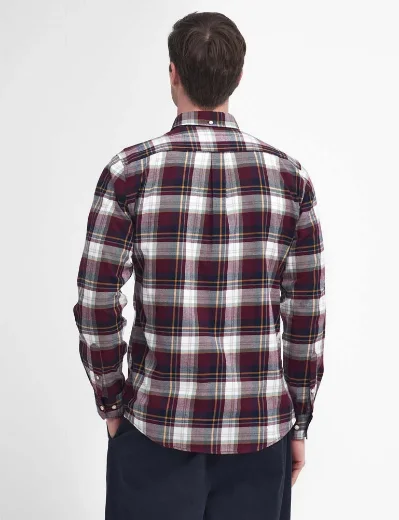 Barbour Crossfell Tailored Checked Shirt | Merlot