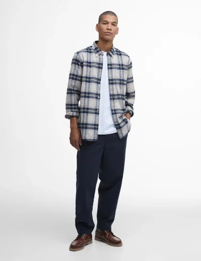 Barbour Betsom Tailored Checked Shirt | Stone Marl