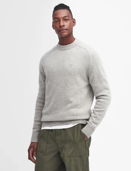 Barbour Grangetown Crew Neck Sweater | Grey Light Barbour Grangetown Crew Neck Sweater | Grey Light