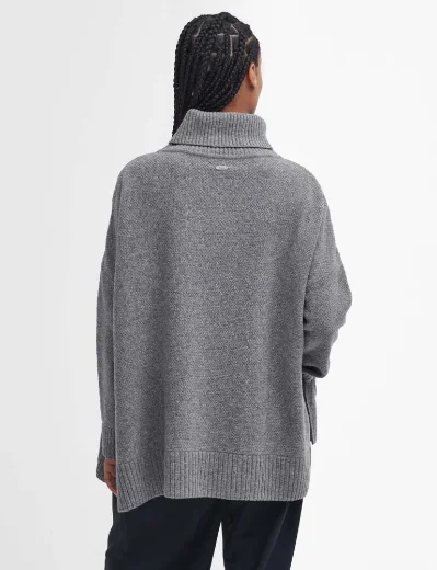 Barbour Women's Burne Knitted Cape | Grey Marl