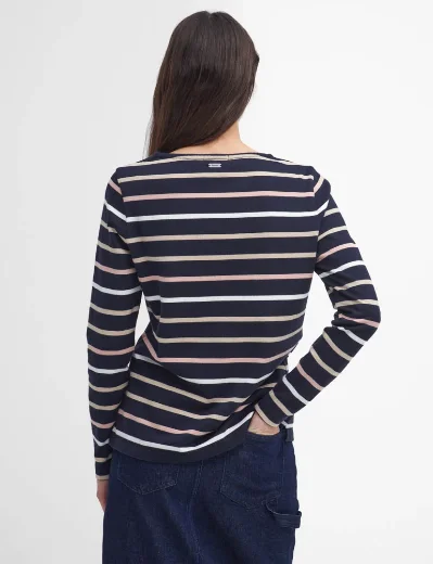 Barbour Womens Hawkins Top | Navy Stripe