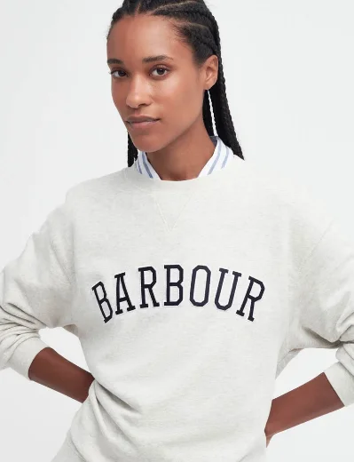 Barbour Women's Northumberland Sweatshirt | Cloud/Navy