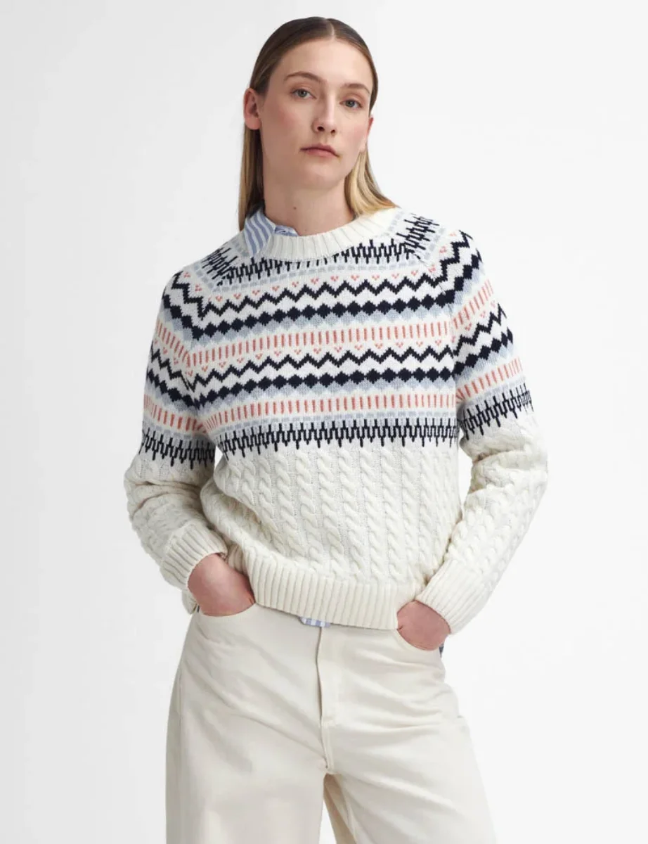 Barbour Women's Marnie Knitted Jumper | Ecru