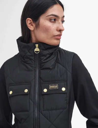 Barbour Intl Women's Rubins Quilted Sweatshirt | Black