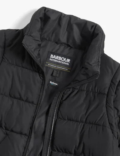 Barbour Intl Womens Webber Convertible Puffer Jacket | Black