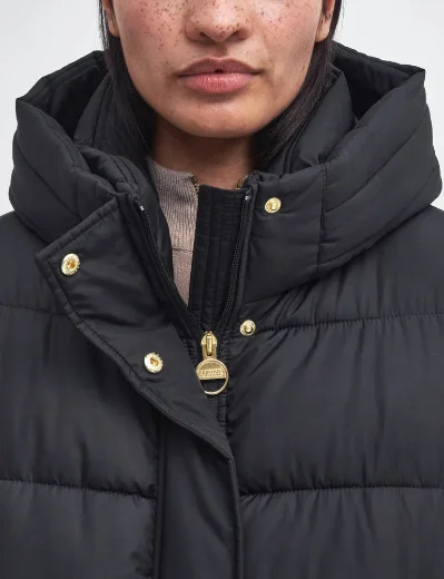 Barbour Intl Women's Barron Longline Puffer Jacket | Black