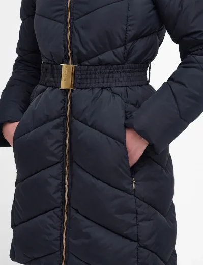 Barbour Intl Womens East Moor Quilted Jacket | Black