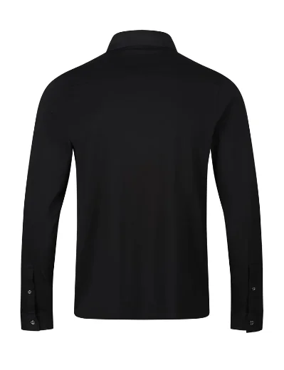 Luke EST 1977 Long Macau Long Sleeve Polo | Black