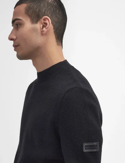 Barbour Intl Crawley Crew Neck Jumper | Black