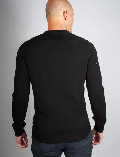 Lacoste Men's Organic Cotton Crew Neck Sweater | Black